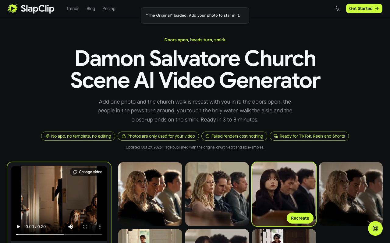 The church edit loaded in the generator with a photo added in the 1 · You slot